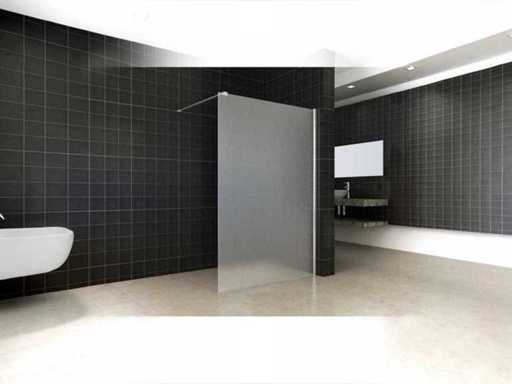 Begehbare Dusche 140x200 cm Anti-Kalkglas 10 mm
