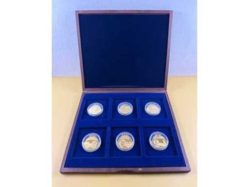 ECU Gold Coin Set "European Personalities" – Complete set van 6 in presentatie cassette