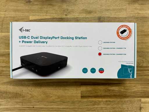 Station d’accueil i-TEC USB-C Dual DisplayPort + Alimentation électrique