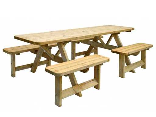 Woodvision Picknicktisch "Family" – 300x150x78 cm
