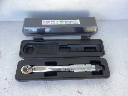 HBM 1/4 inch Momentsleutel 5-25 Nm