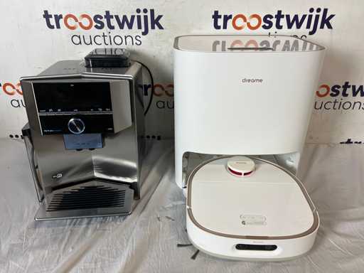 Dreame W10 Pro - Self-Cleaning Robot Vacuum Cleaner and Mop + Siemens EQ9 Plus Connect TI9558X1DE - Fully Automatic Espresso Machine 