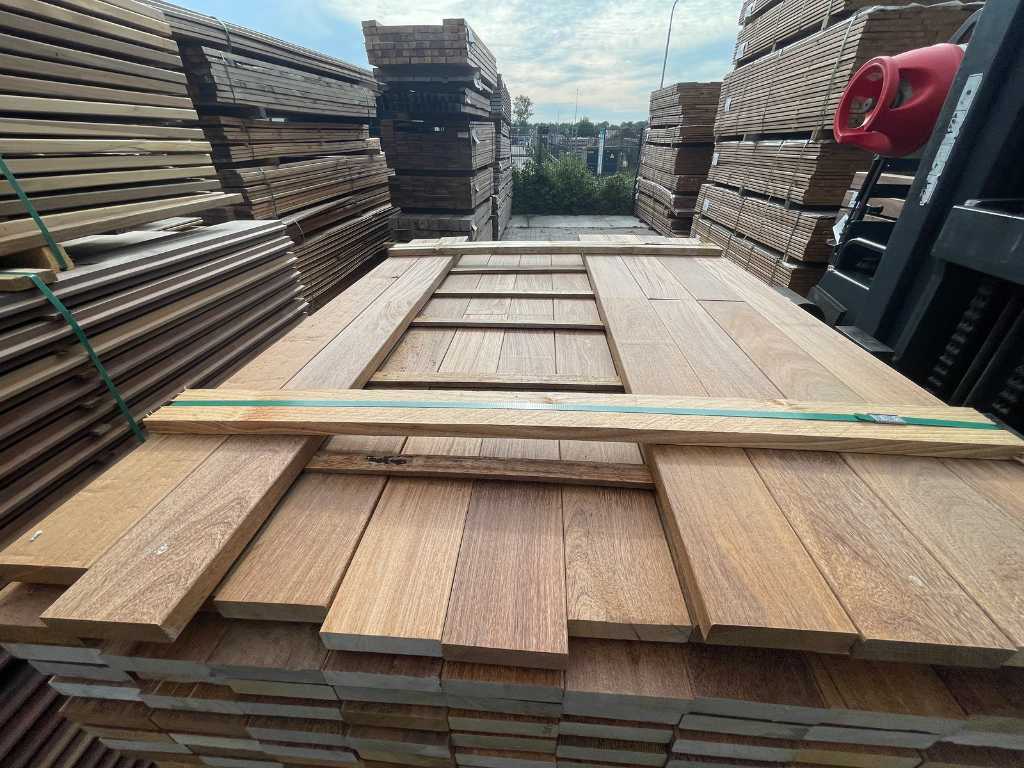 Ipé hardhouten planken geschaafd 25x95mm, lengte 65cm tot en met 125cm (333x)