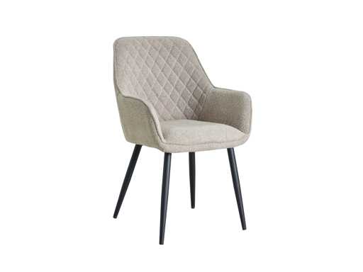 Colenis - Milano Eetkamerstoel - set van 50 - Beige - Bouclé - Design - Industrieel - Metalen poten