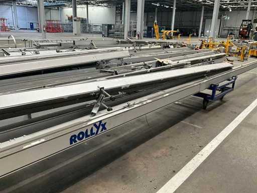 Very large batch of various ROLLYX aluminium rail systems/lines