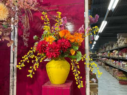 Bouquet de fleurs artificielles émeraude