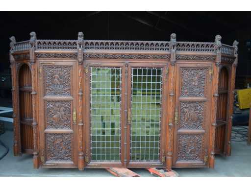 Vintage ladekast/vitrinekast