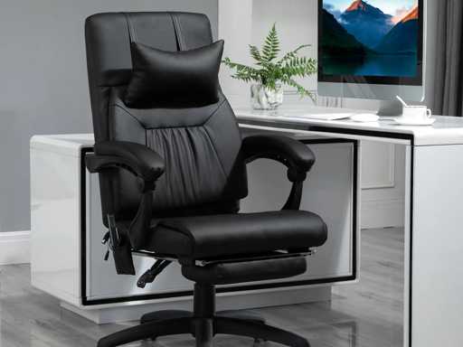 Fauteuil de bureau manager massant repose-pied