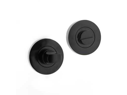 (453x) Zwart toilet/badkamer sluiting - Rond