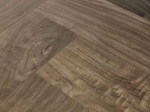 7 m2 en arête de poisson en PVC à clic avec sous-couche XPS - 750 x 150 x 6,5 mm