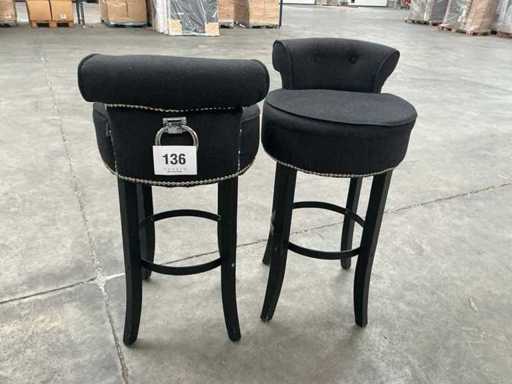 Eichholtz Wooden design stool (2x)