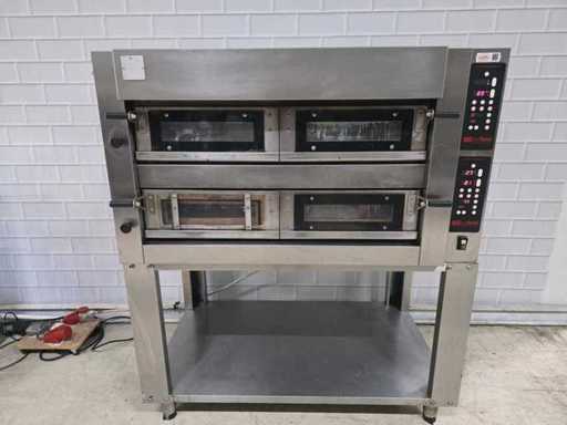 Sudforni – Edelstahl-Doppelpizzaofen auf Edelstahlboden