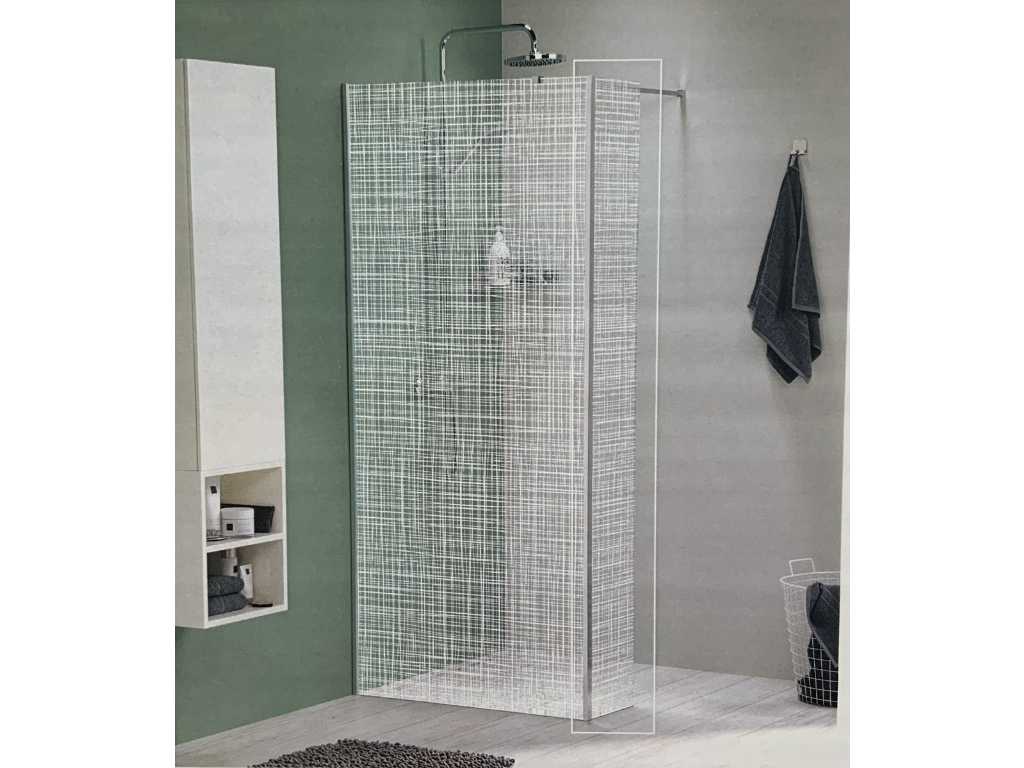 Mix&Match A1-030 décor Glass panel for walk-in shower 30cm