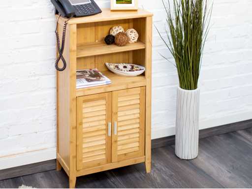 Armoire de salle de bain bambou