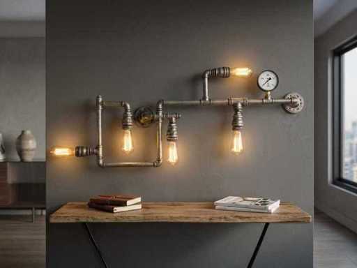 Industrial Retro Wall Lamp 5 lights