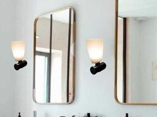 E. Müller Wandlampen Opalglas-Chrom (2x)