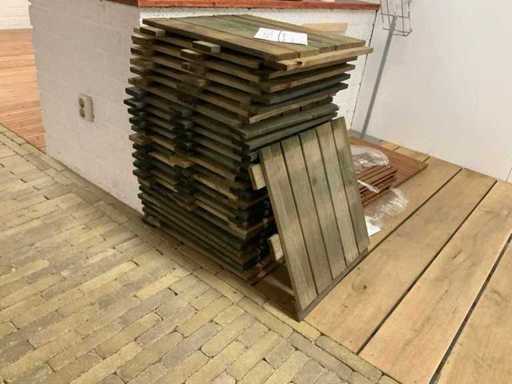 Pine Decking Tile Relief 50x50 cm (23x)