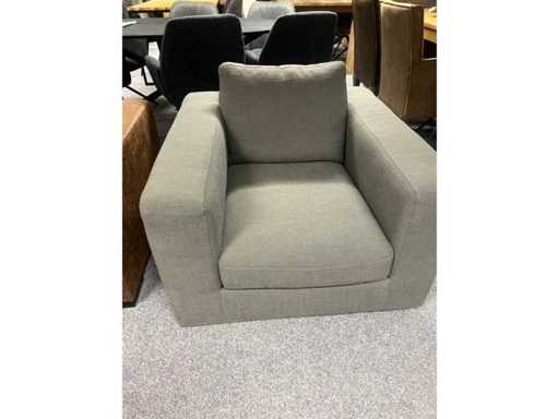 Sofa szary materiał richmond xxl fotel, solidne bukowe ciało, zimna pianka wypełniona nosag