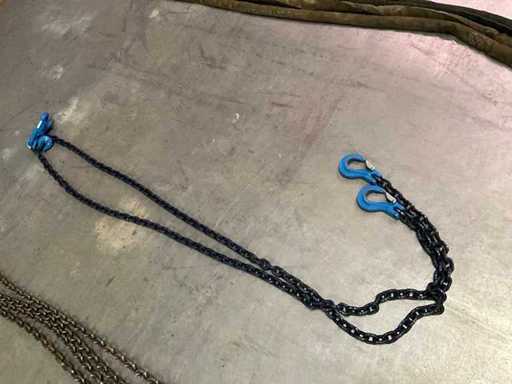 Fascia per catena a forchetta di grado 10 10 tonnellate con rampe per scorciatoie e ganci di sicurezza