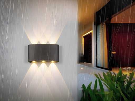 Luce da muro LED 6W Six Light impermeabile (40x)