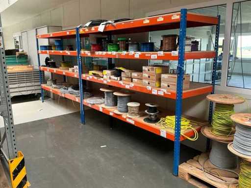 Heavy-duty shelf with contents