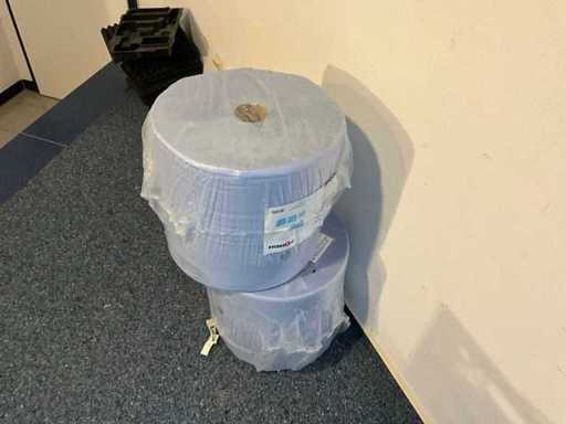 2 Rollen Reinigungspapier blau 360m lang 36 cm breit 3-lagig