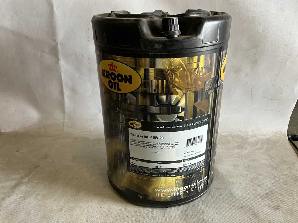 Kroon olie presteza MSP 0W-20 Motorolie 20 Liter
