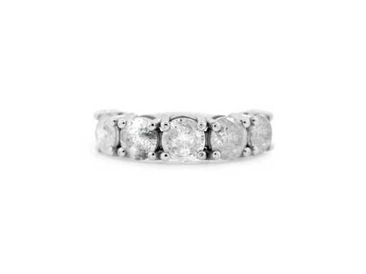 14 Karaat witgouden ring met 3,67 natuurlijke diamant D-G