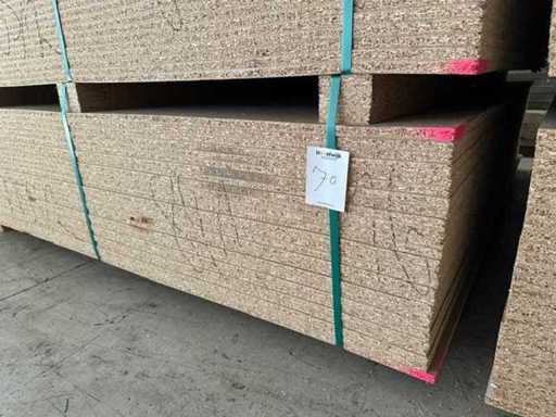 Melamin-Beschichtung – Spanplatte 1940 x 2070 x 16 mm. Walnuss (24x)