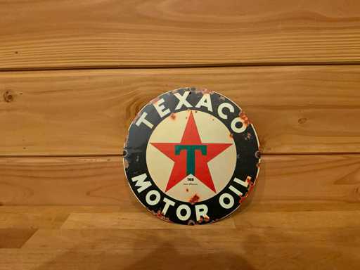 Metal advertising sign round 20cm