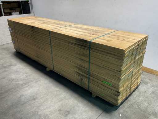 Vuren plank ruw - 450x17,5x2,2 cm (80x)