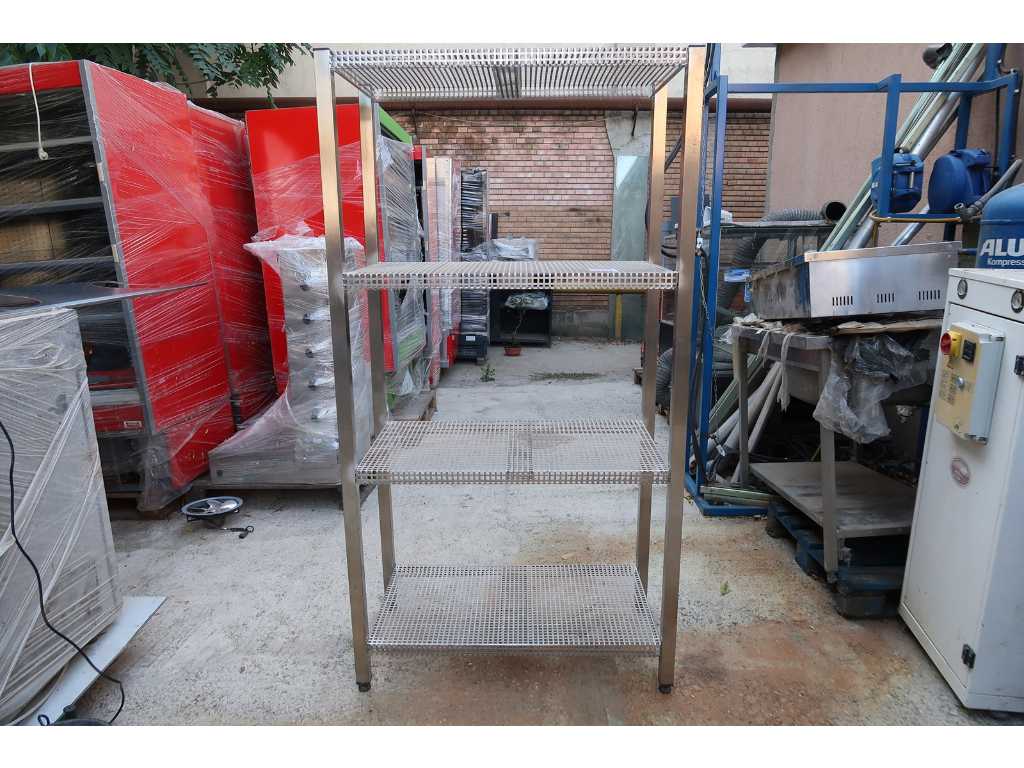 Stainless steel AISI 304 perforated shelve;