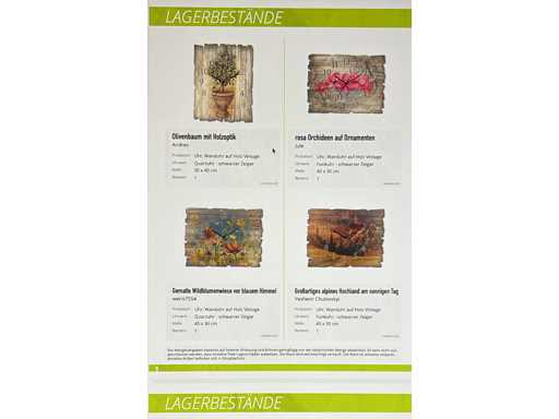 ARTLAND Rimanenze Stock Orologi da Parete in Legno, Orologi Motivo