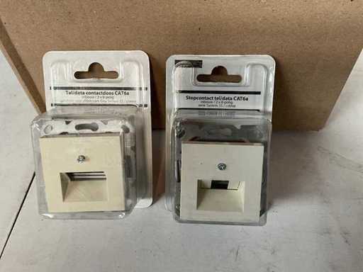 Priză de tele/date CAT6a încorporată 2x 8 pini (49x)