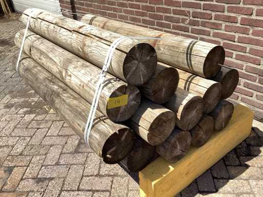 Pine - 700 x 1000 x 1500 mm - Wooden posts (13x)