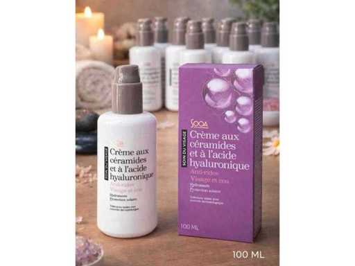 Packung mit 12 Marken-Anti-Faltencremes, gültig bis 12 Monate nach Öffnung, enthält 100 ml