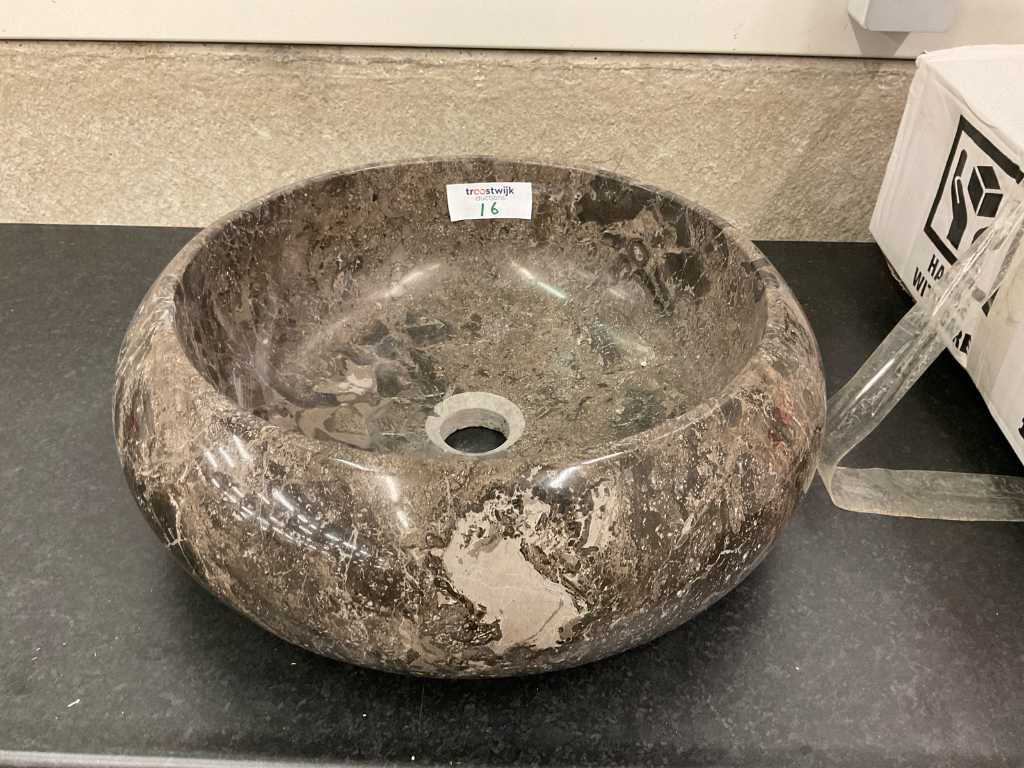 Umywalka z marmuru z kamienia naturalnego Emperador 2 sztuki