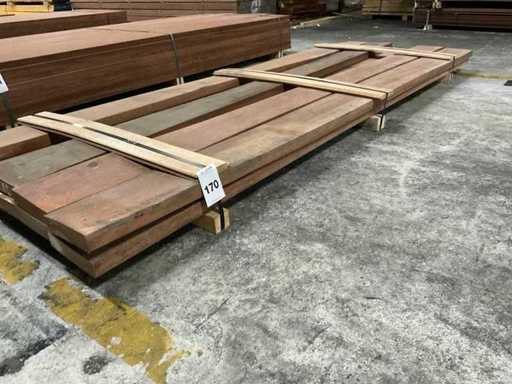 Azobe planken geschaafd 45x190 mm (9x)