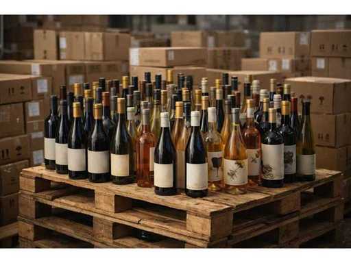 Jackpot di 600 bottiglie di vino assortite – Rosso, Rosé e Bianco