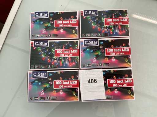 C.Star. Schutzart IP44. Innen- / Außenbereich, Weihnachts-LED-Beleuchtung. (6-fach)