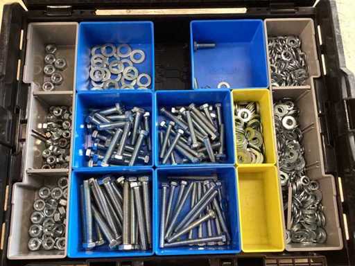 Pernos hexagonales de surtido Förch M8, M10 en caja FÖRCH Varo idénticos a los Sortimo L-Boxx