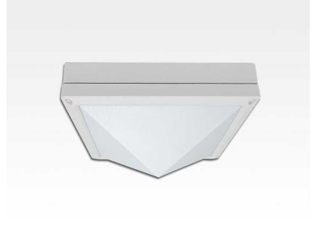 Package of 1 Piece - 5W LED Wall/Ceiling Light White Square Pyramid DaylightW/6000-6500K 450lm 230VAC IP65 120Degree Wall Light Ceiling Light Aisle Light Fasade Light Entrance Light Outdoor Light Interior Lamp - SSAMLight