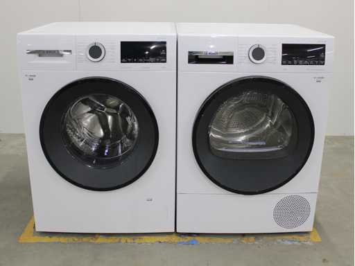 Bosch Series|6 Iron Assist AquaStop Washing Machine & Bosch Series|6 SelfCleaning Condenser Dryer