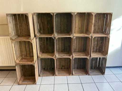 Drewniane skrzynie Meble sklepowe (15x)