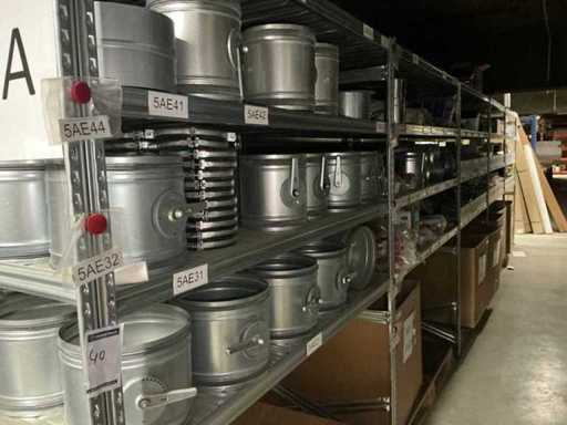 Large batch of various parts and accessories for ventilation system