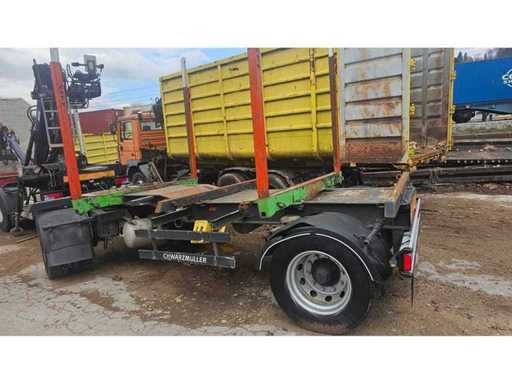 2-assige centrale as aanhangwagen