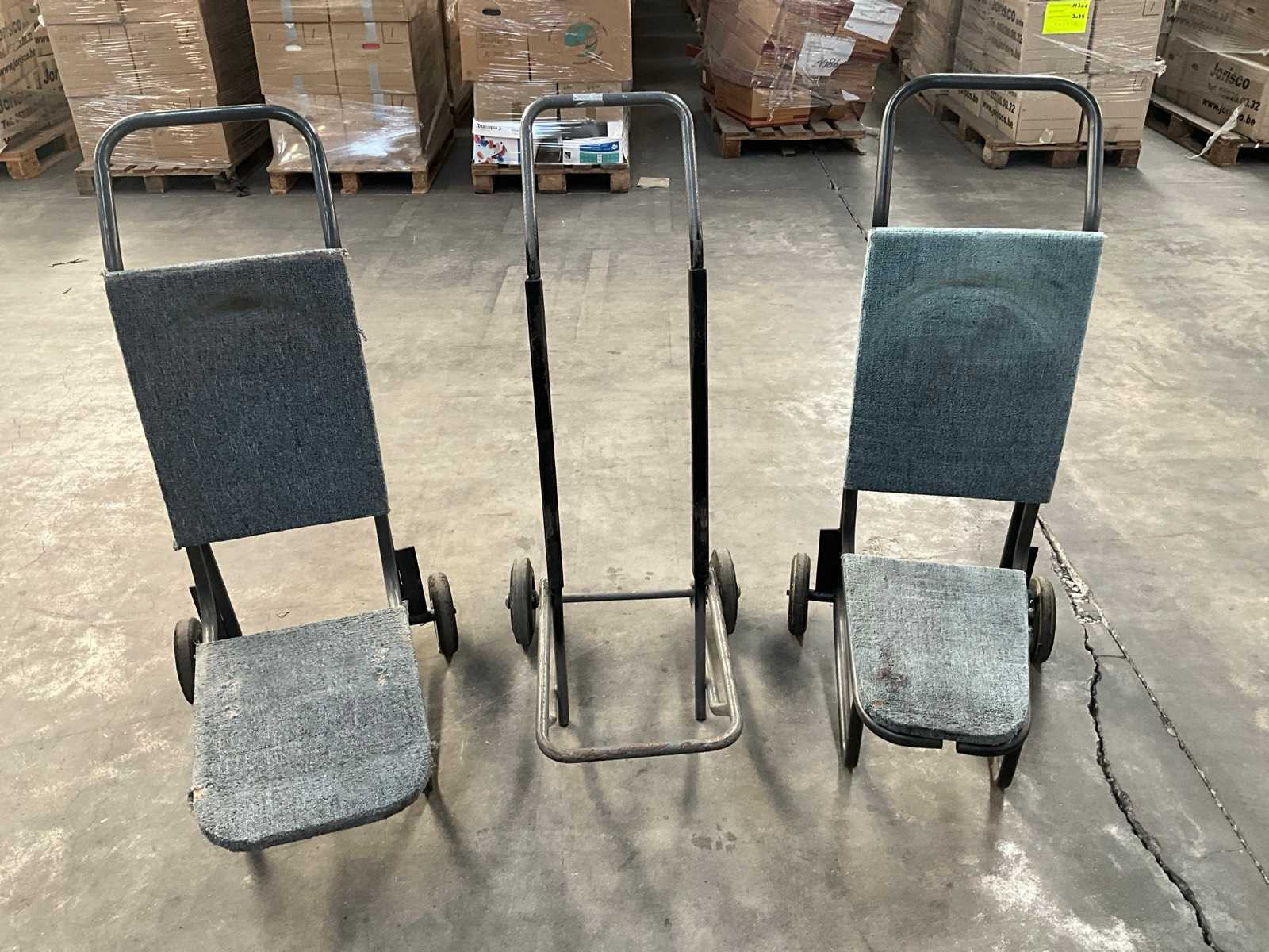 Transport trolley for stacking chairs (3x)