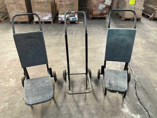 Transportkar voor stapelstoelen (3x)