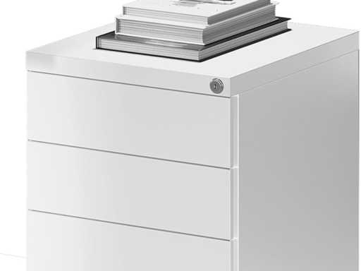 Classeur 3 tiroirs, Coffre de Bureau à roulettes