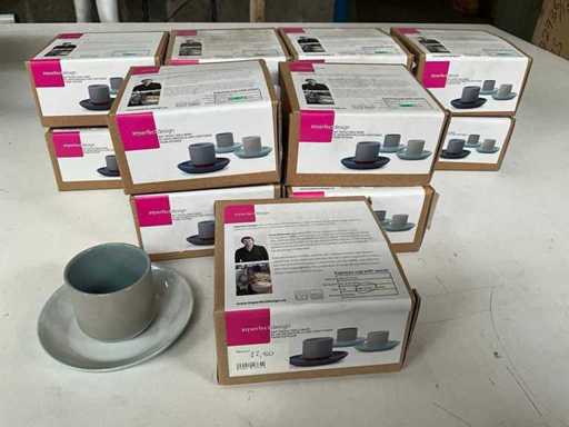 Tazza da espresso in ceramica Imperfectdesign con piattino (13x)